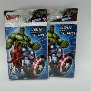 Marvel Avenger Invitations and Thank You Postcards Envelopes New 2 Sets